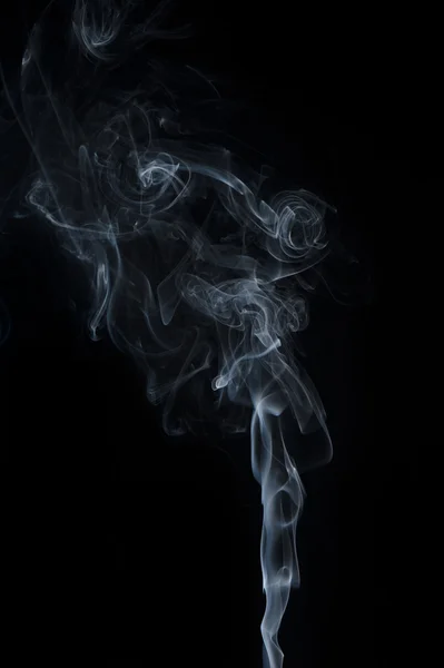 Humo Abstracto Mueve Sobre Fondo Negro — Foto de Stock