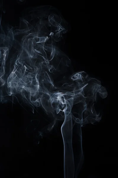 Abstraktní Kouř Pohybuje Černém Pozadí — Stock fotografie