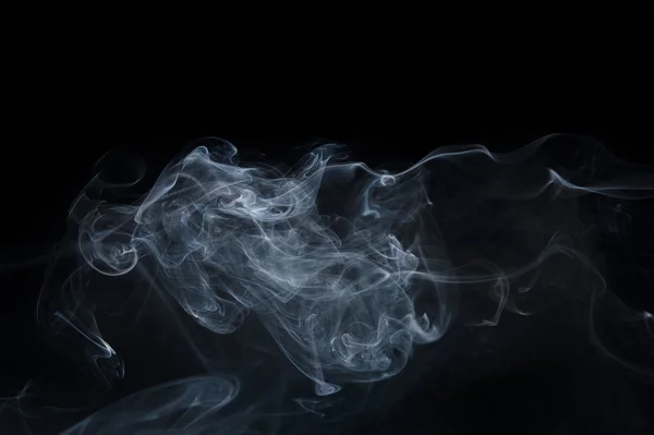 Abstract Smoke Moves Black Background — Stock Photo, Image