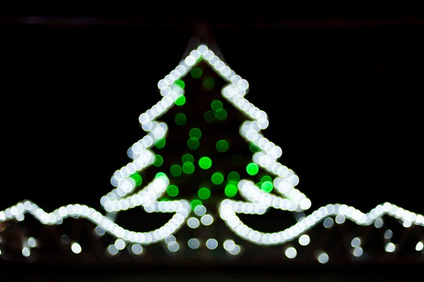 Lumières floues d'arbre de Noël — Photo