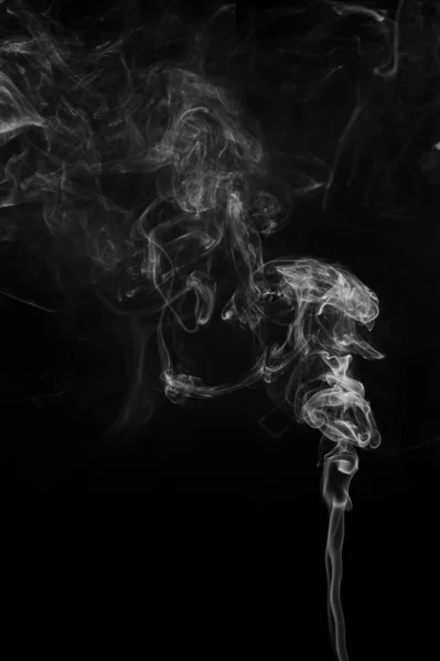 Abstract Smoke Moves Black Background — Stock Photo, Image