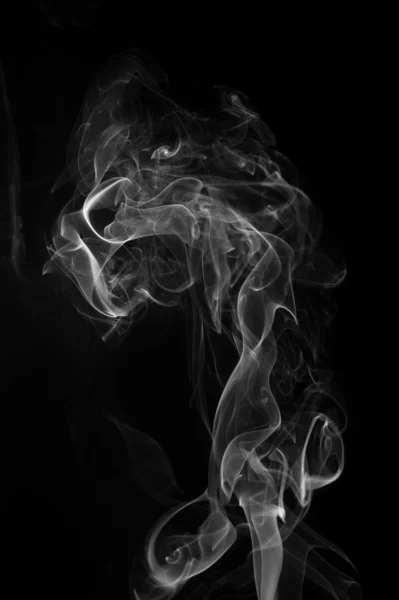 Elvont Füst Mozog Fekete Háttér — Stock Fotó