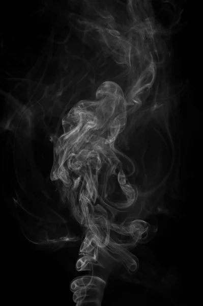 Abstract Smoke Moves Black Background — Stock Photo, Image