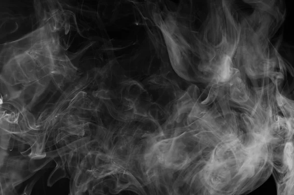 Humo Abstracto Mueve Sobre Fondo Negro — Foto de Stock