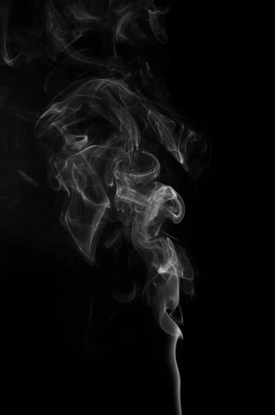 Humo Abstracto Mueve Sobre Fondo Negro — Foto de Stock