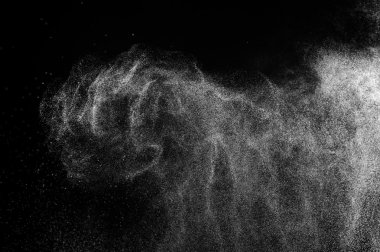 siyah zemin soyut su spreyi