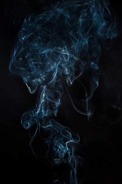 Abstract Smoke Moves Black Background — Stock Photo, Image