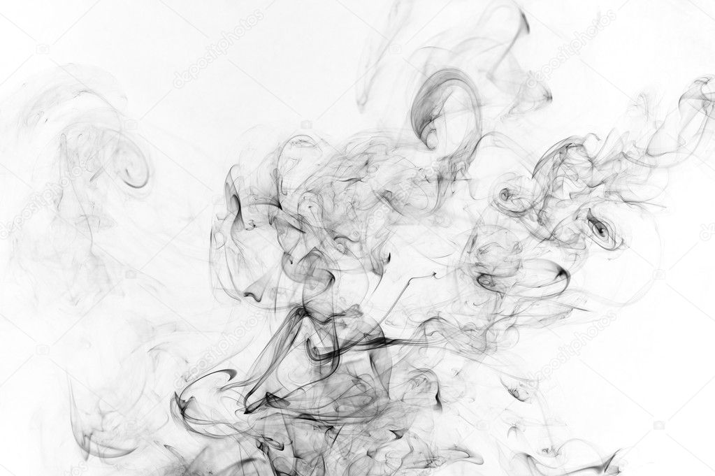 abstract black smoke on white background