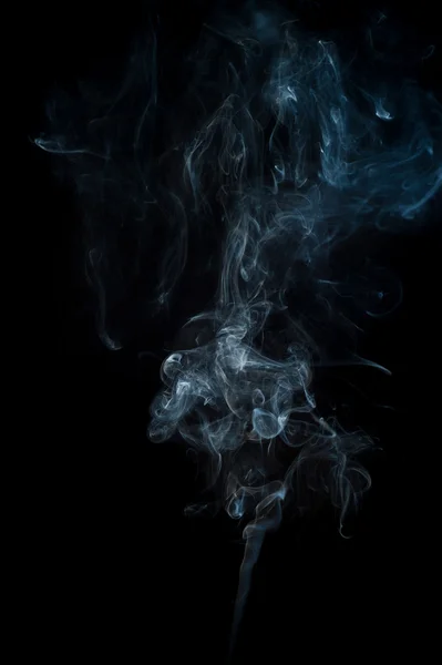 Абстрактный Дым Движется Черном Фоне — стоковое фото
