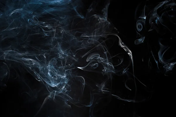 Abstract Smoke Moves Black Background — Stock Photo, Image