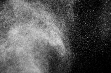 siyah zemin soyut su spreyi