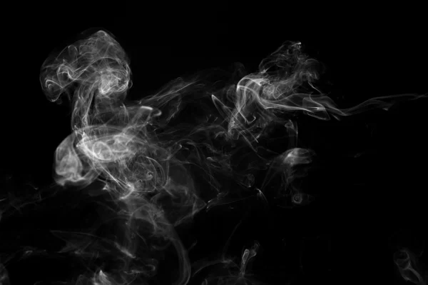 Elvont Füst Mozog Fekete Háttér — Stock Fotó