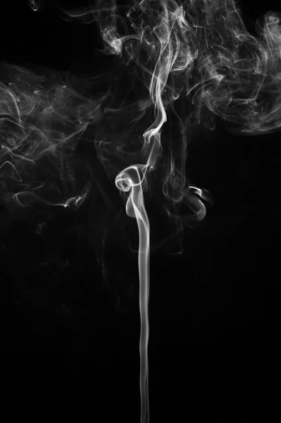 Humo Abstracto Mueve Sobre Fondo Negro — Foto de Stock