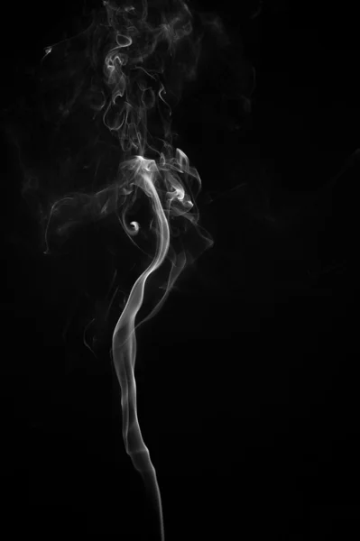 Humo Abstracto Mueve Sobre Fondo Negro —  Fotos de Stock