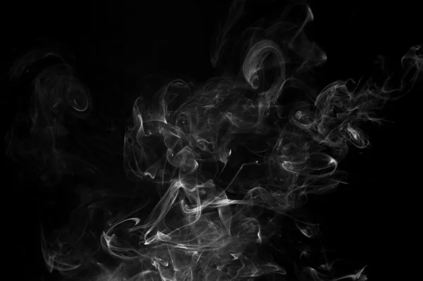 Abstracte Rook Beweegt Een Zwarte Achtergrond — Stockfoto