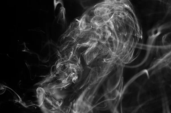 Abstract Smoke Moves Black Background — Stock Photo, Image