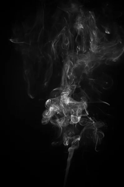 Humo Abstracto Mueve Sobre Fondo Negro — Foto de Stock