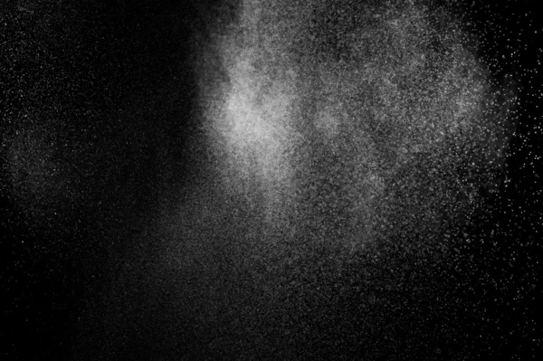 黑色背景上的抽象水喷雾 — 图库照片