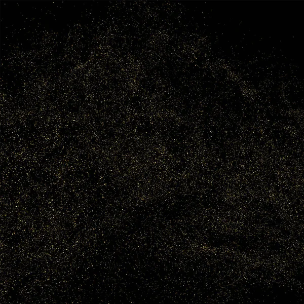 Gold Glitter Υφή Απομονωμένη Μαύρο Φόντο Χρυσή Αστρόσκονη Κεχριμπάρι Χρώμα — Διανυσματικό Αρχείο