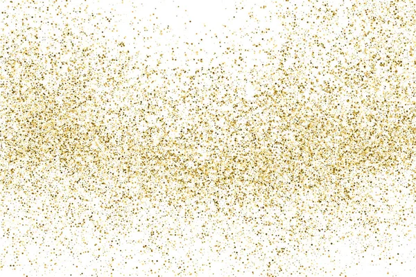 Gold Glitter Textur Isoliert Auf Weiß Goldfarbene Pailletten Feierlicher Hintergrund — Stockvektor