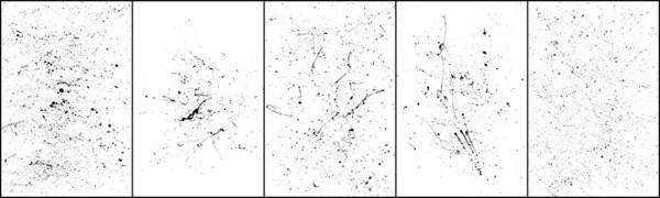 一组被白色隔离的黑色斑点 墨水飞溅 刷水滴 颗粒质感背景 数字生成的图像 病媒说明 Eps — 图库矢量图片