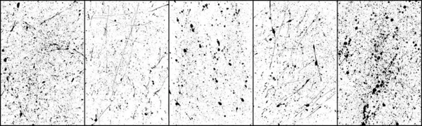 Conjunto Manchas Negras Aisladas Blanco Salpicadura Tinta Cepillos Gotitas Fondo — Archivo Imágenes Vectoriales