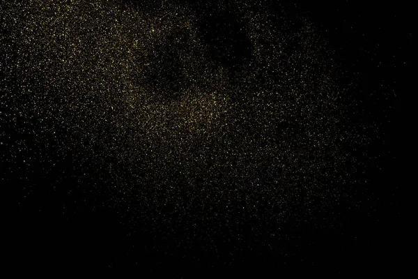 金光闪闪的纹理隔离在黑色背景上 金色的星尘琥珀颗粒的颜色 闪烁着雨 矢量图解 第10版 — 图库矢量图片