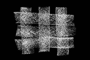 Siyah arkaplana tebeşirle çizilmiş el yazısı. Tek renkli leke elementi. Dijital olarak oluşturulmuş görüntü. Vektör illüstrasyonu, Eps 10.