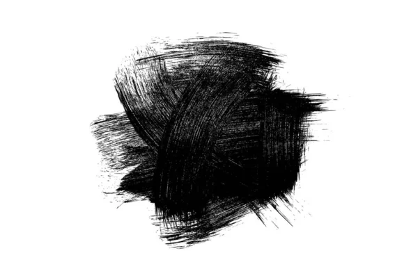 墨水黑色抽象涂料笔划孤立在白色背景上 数字生成的图像 矢量设计要素 Eps — 图库矢量图片