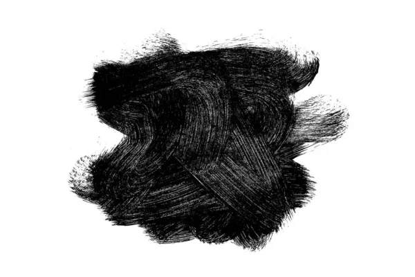 Μελάνι Μαύρο Αφηρημένο Εγκεφαλικό Επεισόδιο Χρώμα Απομονώνονται Λευκό Φόντο Ψηφιακά — Διανυσματικό Αρχείο