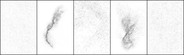 Conjunto Textura Negra Angustiada Textura Granulada Oscura Sobre Fondo Blanco — Archivo Imágenes Vectoriales