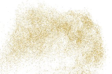 Beyazda izole edilmiş altın rengi parıltı dokusu. Goldish Renk Sequins. Kutlama arkaplanı. Altın Konfeti Patlaması. Vektör İllüstrasyonu, Eps 10.