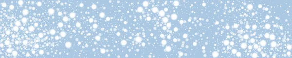 White Snow Abstract Winter Background Horizontal Long Banner Site Panoramic — Stock vektor