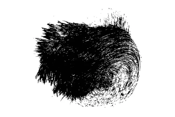 Černý Inkoust Abstraktní Nátěr Izolované Bílém Pozadí Kapky Barvy Digitálně — Stockový vektor