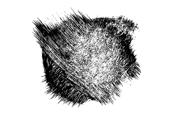 Černý Inkoust Abstraktní Nátěr Izolované Bílém Pozadí Kapky Barvy Digitálně — Stockový vektor