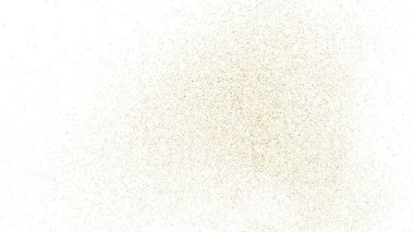 Beyaz üzerinde altın rengi parıltı dokusu izole edildi. Amber Parçacık Rengi. Kutlama arkaplanı. Altın Konfeti Patlaması. Tasarım elementi. Dijital olarak oluşturulmuş resim. Vektör İllüstrasyonu, EPS 10.