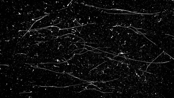 黑色背景上的白色喷涂物 沮丧的叠置纹理 水花剪影 Grunge设计元素 病媒说明 Eps — 图库矢量图片