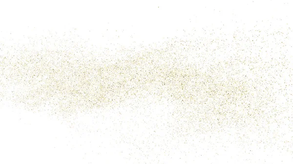 Gold Glitter Texture Isoliert Auf Weiß Bernsteinpartikel Farbe Feierlicher Hintergrund — Stockvektor