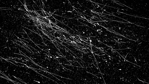 黑色背景上的白色喷涂物 沮丧的叠置纹理 水花剪影 Grunge设计元素 病媒说明 Eps — 图库矢量图片