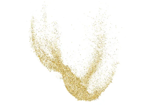 Beyazda Izole Edilmiş Altın Rengi Parıltı Dokusu Goldish Renk Sequins — Stok Vektör