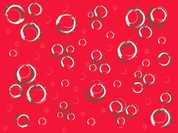 Röd bakgrund med ringar. — Stock vektor