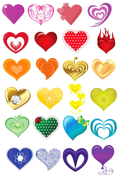 Set of hearts — Stock Vector