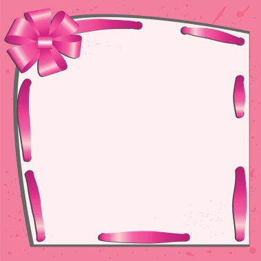 pembe bir yay ile kart