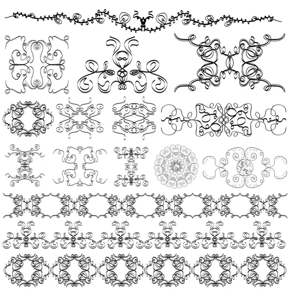 Elementos del patrón sobre un fondo blanco . — Archivo Imágenes Vectoriales