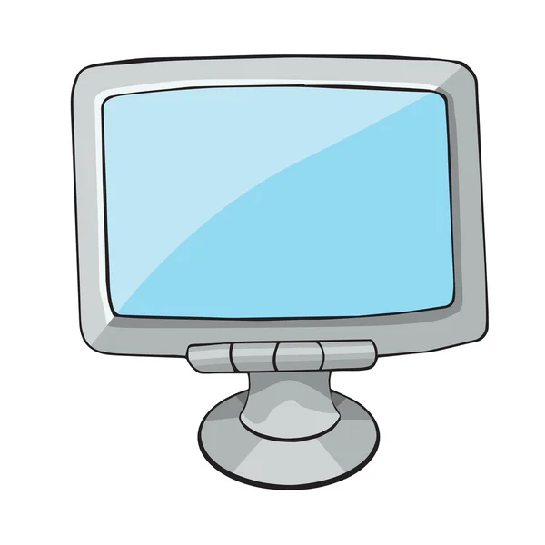 Počítačový monitor. kreslený styl. — Stockový vektor