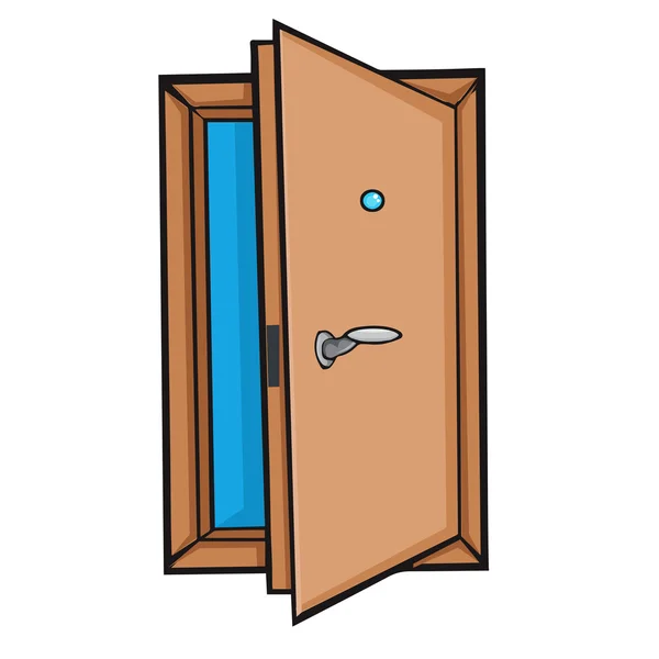 Tür auf. Cartoon-Stil. — Stockvektor