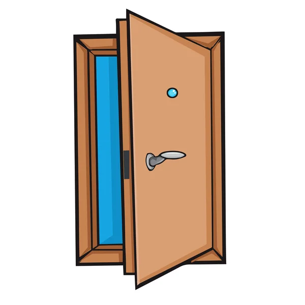 açık kapı. karikatür tarzı.