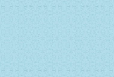 Açık mavi renkli Mavi desenli.