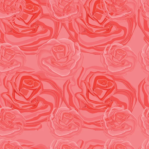 Fondo sin fisuras. Rosas rosadas . — Archivo Imágenes Vectoriales