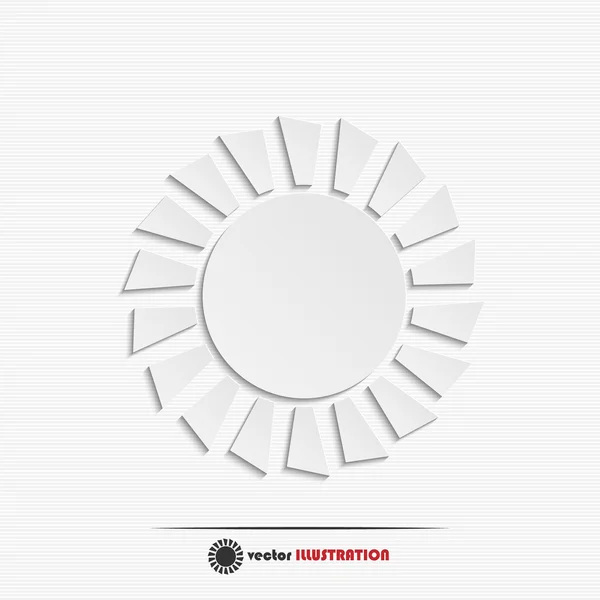 Icône web abstraite soleil — Image vectorielle